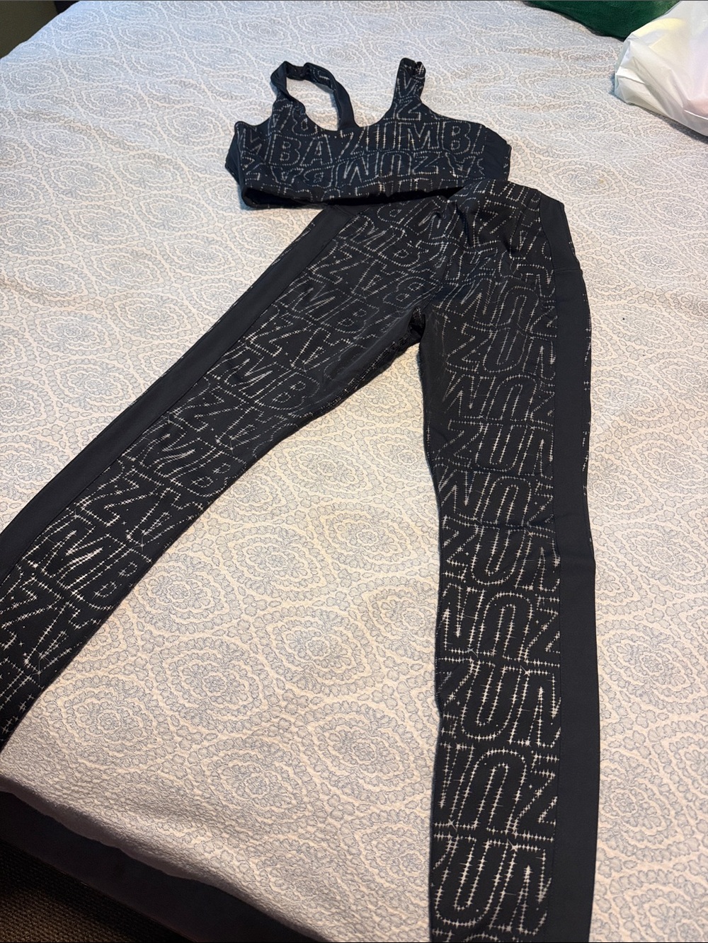 Zumba Fitness Black Logo-Print Leggings and Sports Bra Set
